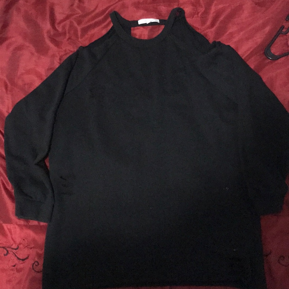 Black distressed shirt